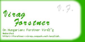 virag forstner business card